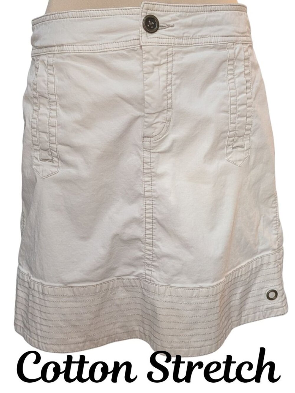 Hei Hei Cotton Stretch Utility Mini Skirt